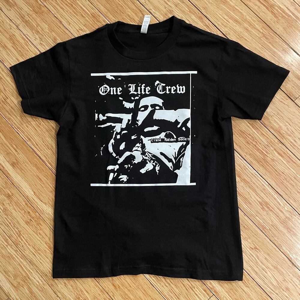 One Life Crew Crime Ridden Society Shirt hardcore sxe merch
